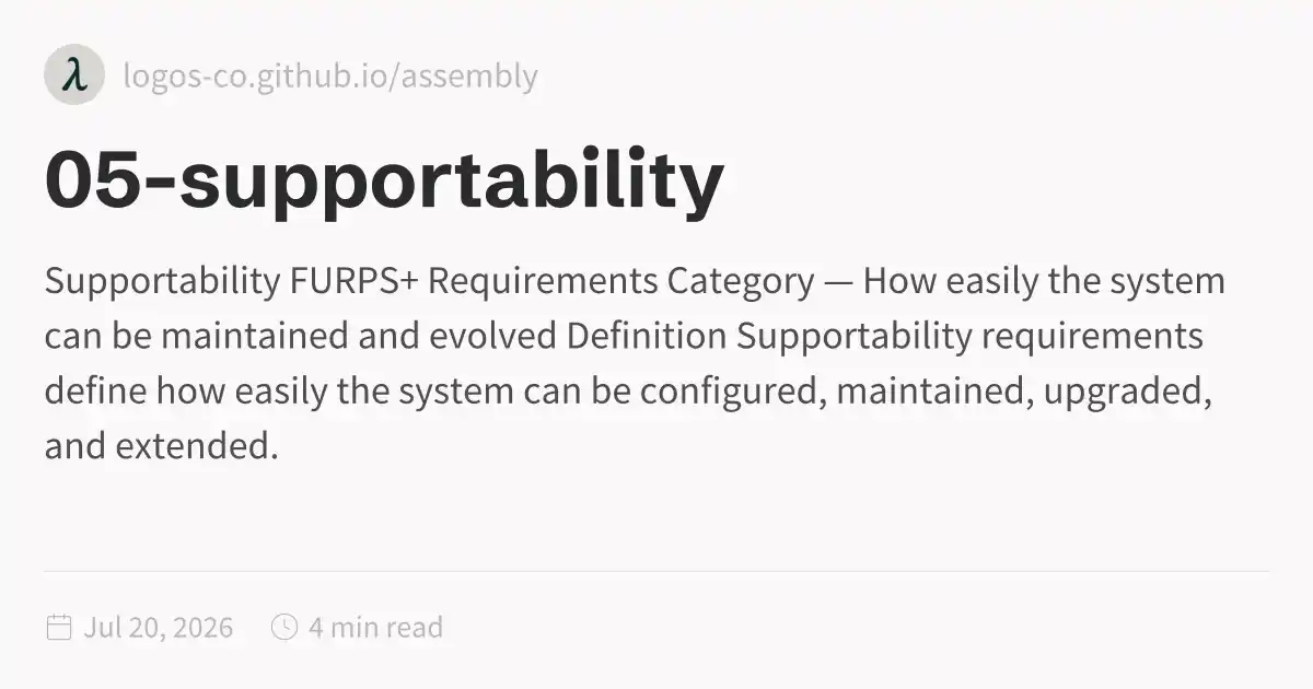 05-supportability