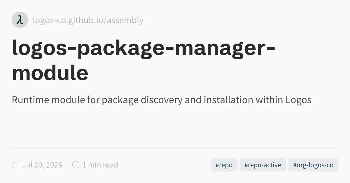 logos-package-manager-module